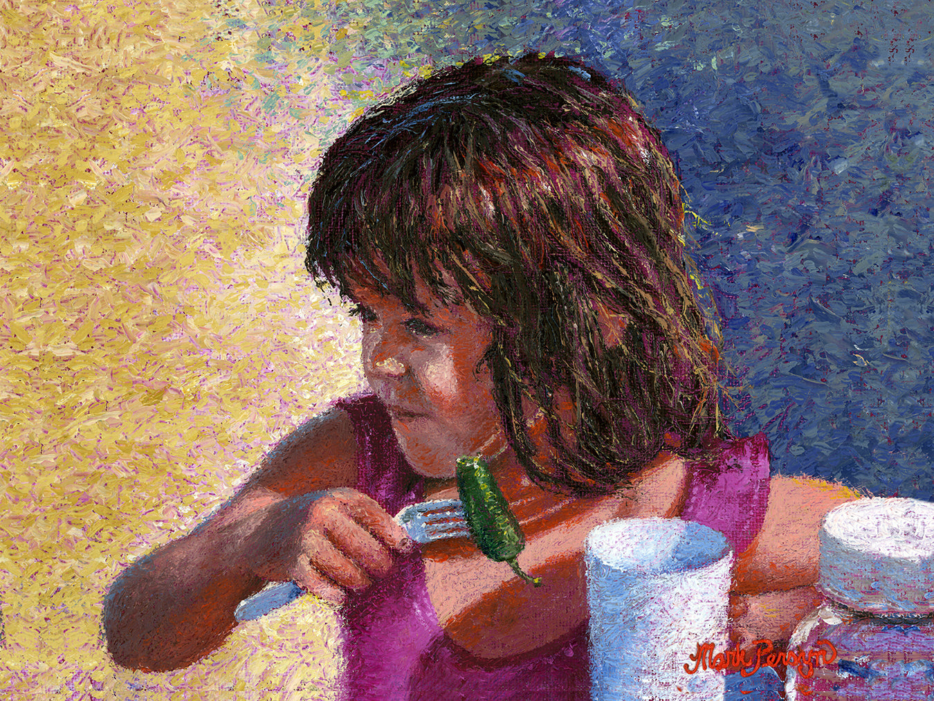 Picnic Pepper Original Oil Painting