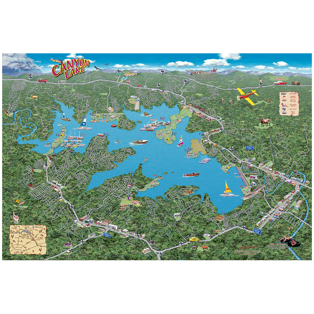 Canyon Lake Illustrated Map