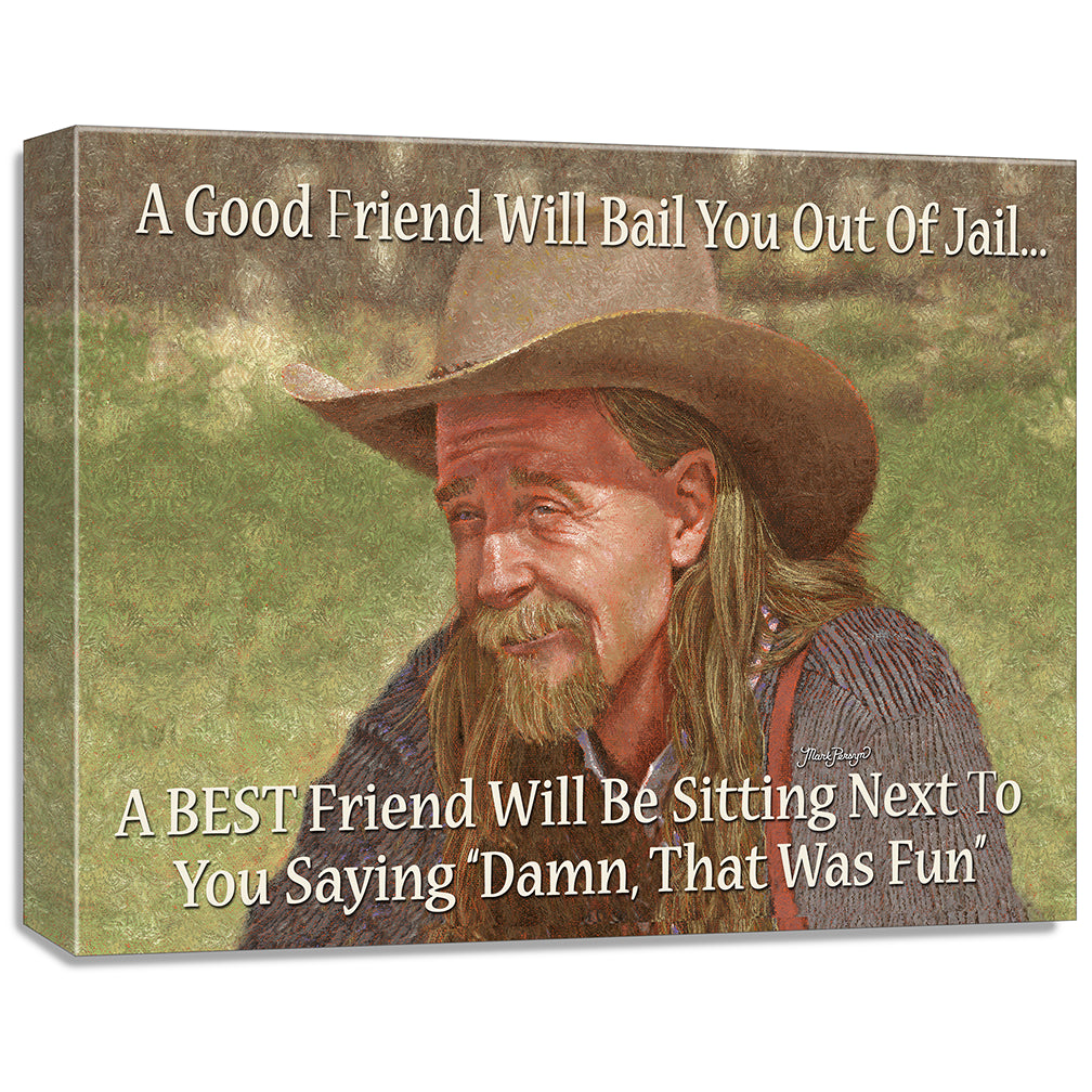 Best Friend In Jail Humorous Canvas Print