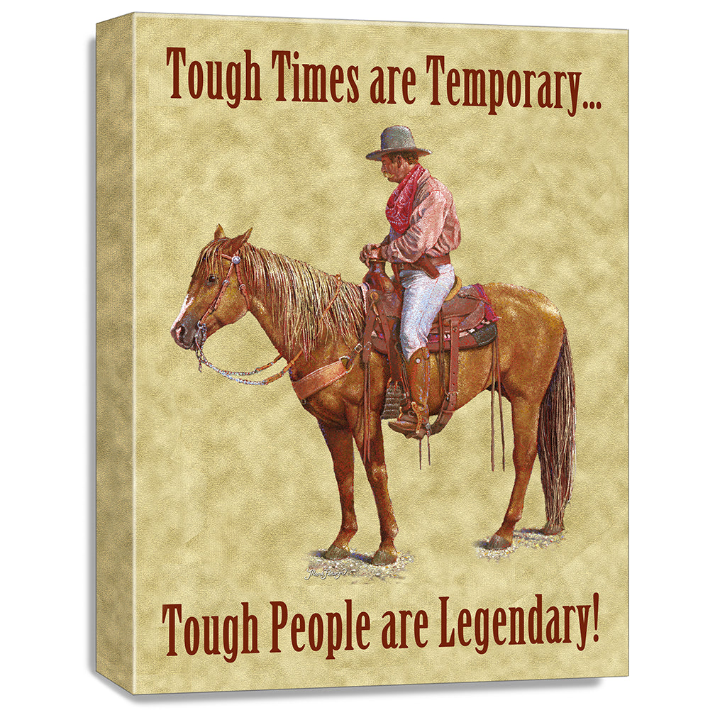 Tough Times Inspirational Canvas Print