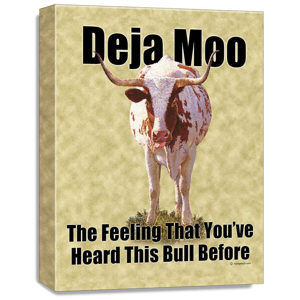 Deja Moo Humorous Canvas Print